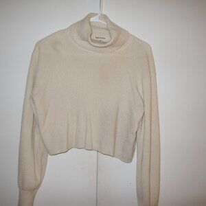 Reformation Women's Wool Cropped Turtle Neck Sweather